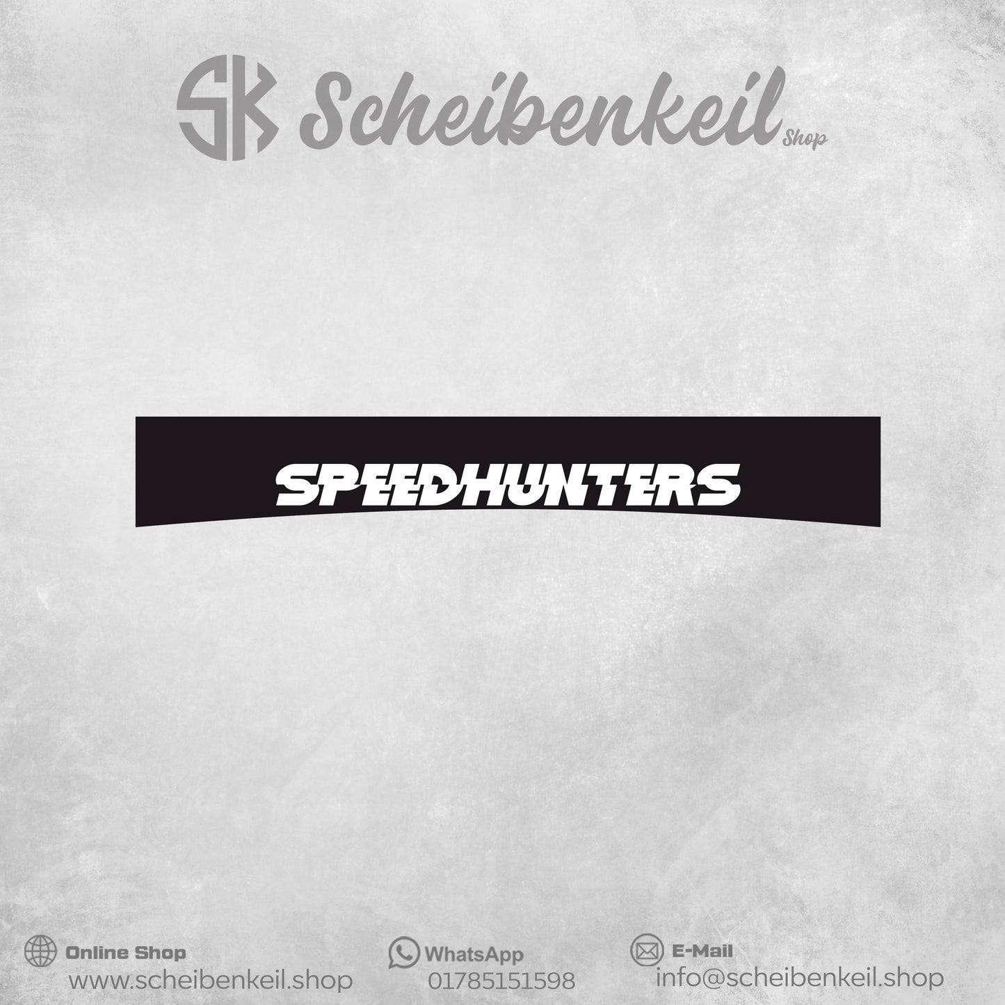 Speedhunters Scheibenkeil schwarz matt- Premium Folie - Universal